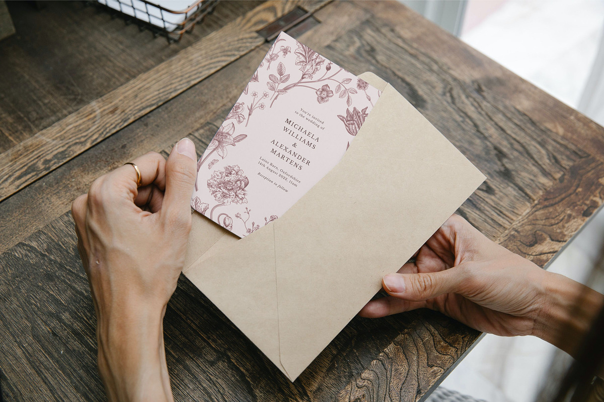 Romantic Wedding Invitation set, an Invitation Template by ForeverPrint (Photo 5 of 5)