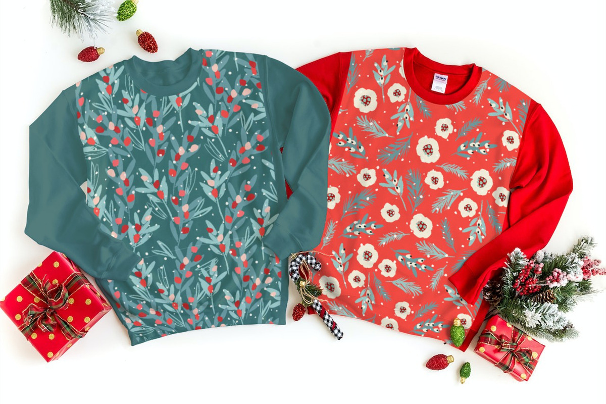 Merry Christmas. Seamless patterns, a Pattern Graphic by Nadia Grapes (Photo 5 of 7)