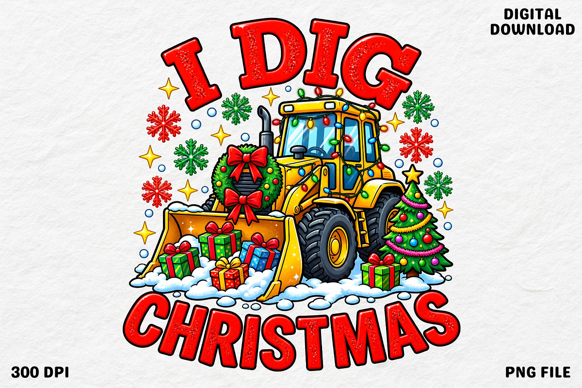 I Dig Christmas Funny PNG Design, an Object Graphic by Zahyl Studio (Photo 1 of 7)