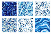 Blue Abstract Seamless Patterns, an Illustration by SinaCreation (Thumbnail 5 of 5)