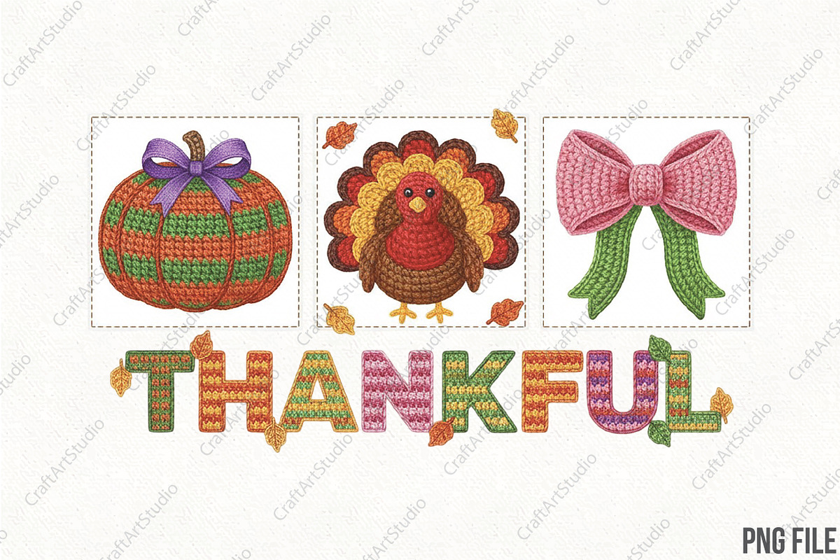 Thankful Yarn Crochet Thanksgiving, an Illustration by CraftArtStudio (Photo 1 of 4)
