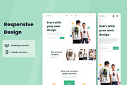 Print on Demand Web Design, a Wireframe Template by INSPR STD (Thumbnail 3 of 6)