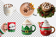 Cute Christmas Hot Cocoa Cup Clipart, an Illustration by SVGArt (Thumbnail 2 of 8)