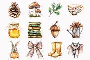 Watercolor Woodland Stories Clipart, an Illustration by Design Market (Thumbnail 4 of 5)