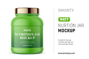 Matt nurtion jar mockup, a Packaging Mockup by Smarty Mockups (Thumbnail 1 of 5)