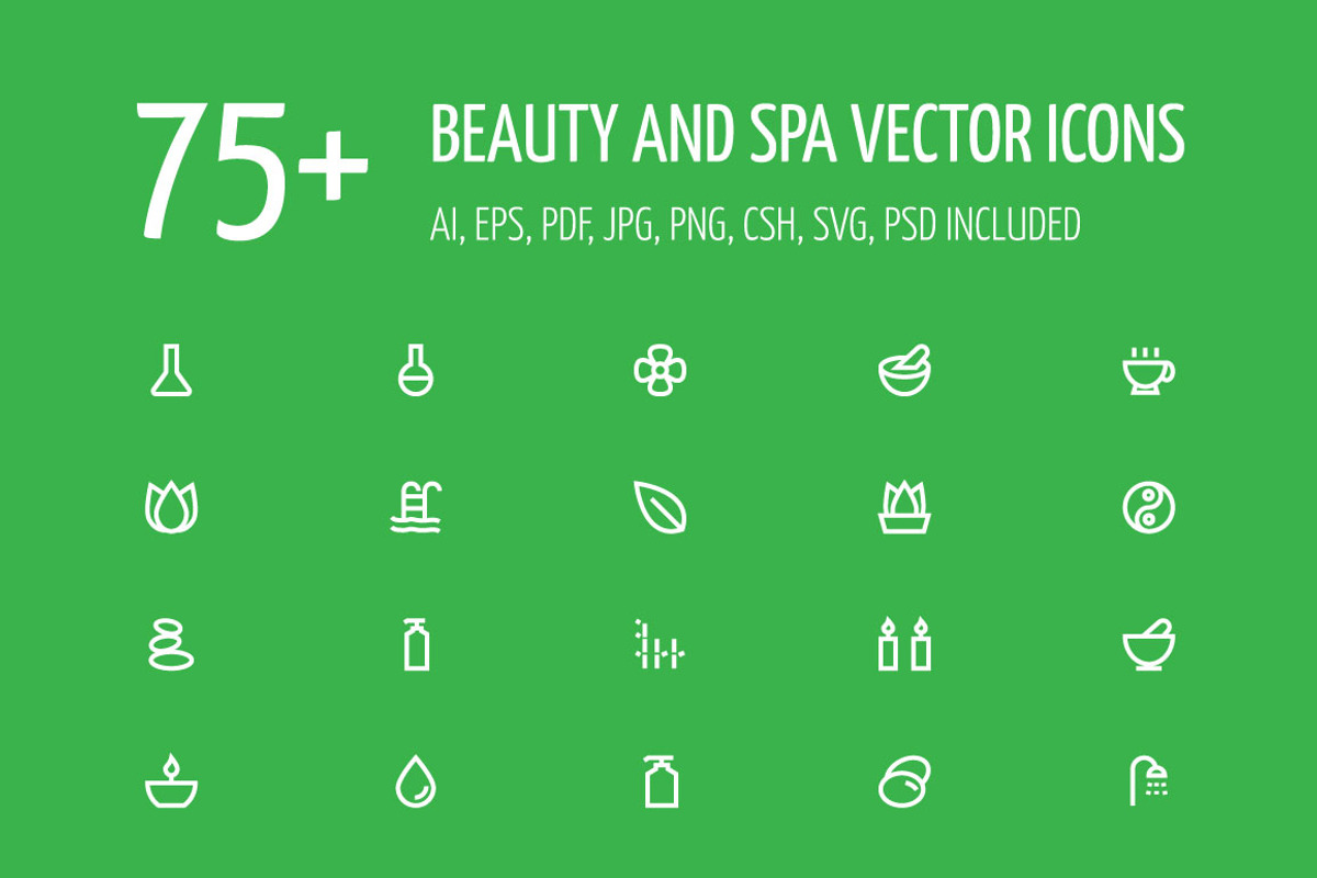 75+ Beauty and Spa Vector Icons