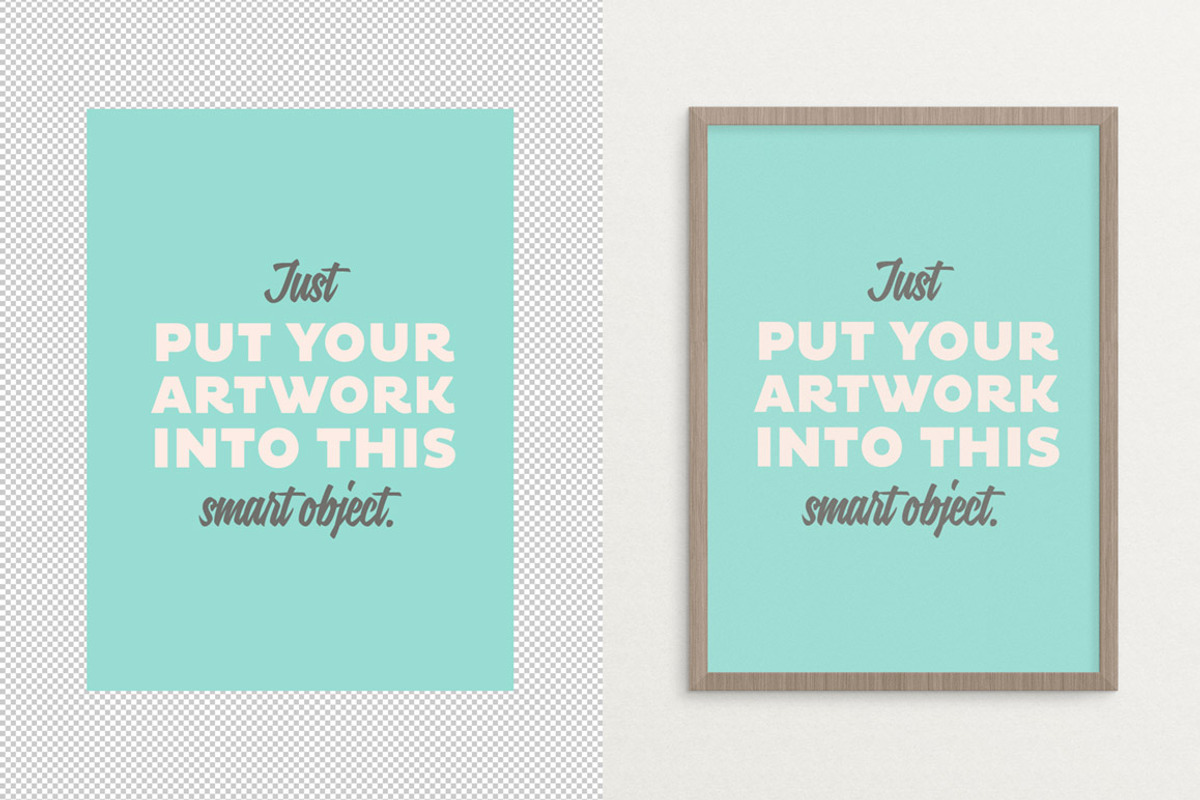 Poster Frame Mockup – fits ALL sizes, a Print Template by w/studio (Photo 2 of 5)