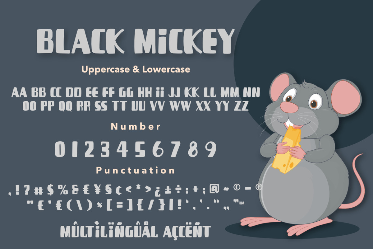 Black Mickey - Quirky Display Font, a Font by Bayuktx (Photo 8 of 8)