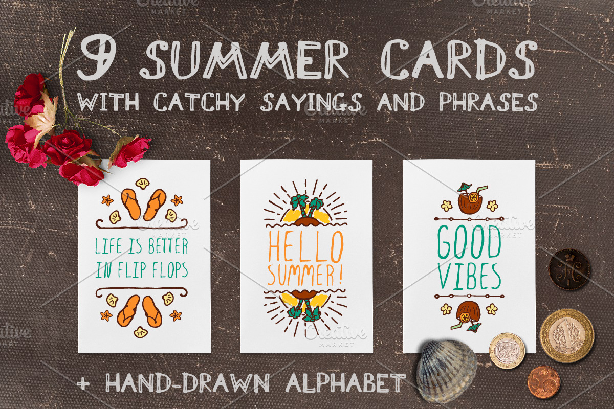 Hand-sketched summer cards, an Object Graphic by AV Design (Photo 1 of 5)