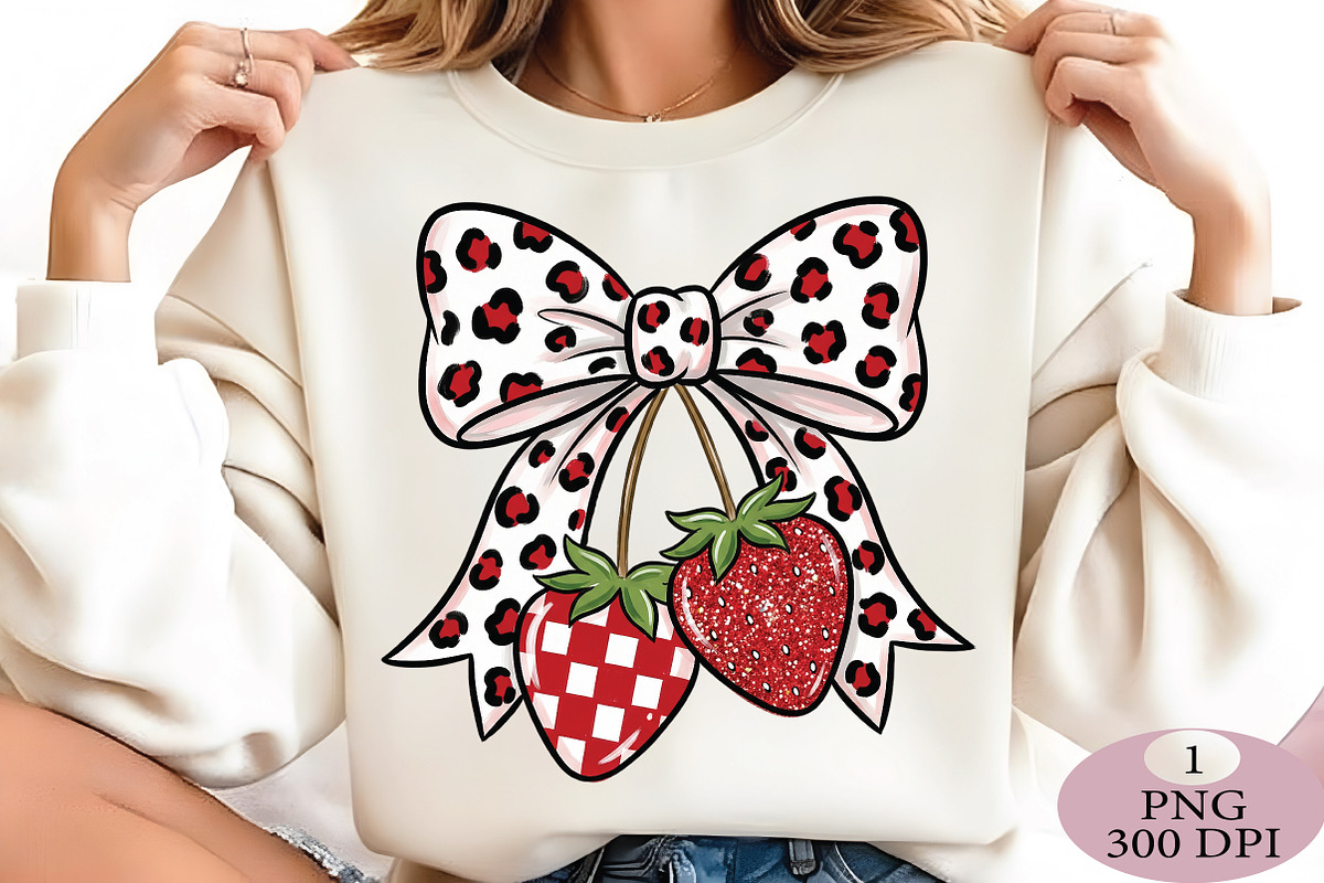 Strawberry PNG, Leopard Bow,, an Illustration by Daily.Designs (Photo 4 of 5)