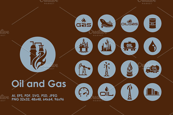 Oil And Gas Icons