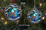 Stained Glass Fawn Ornament Art, a Transportation Illustration by CrexoraLab (Thumbnail 1 of 3)