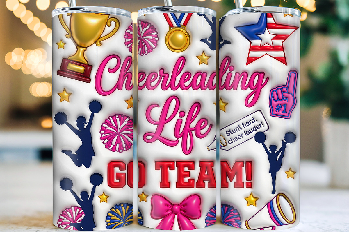 Cheerleading Life Tumbler Wrap PNG, an Object 3D Model by CraftArtStudio (Photo 1 of 2)