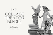 Black & White Collage Creator Bundle, an Illustration by 98 Created (Thumbnail 1 of 10)