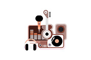 Sound Recording Studio Vector Design, an Object Illustration by danjazzia (Thumbnail 5 of 5)