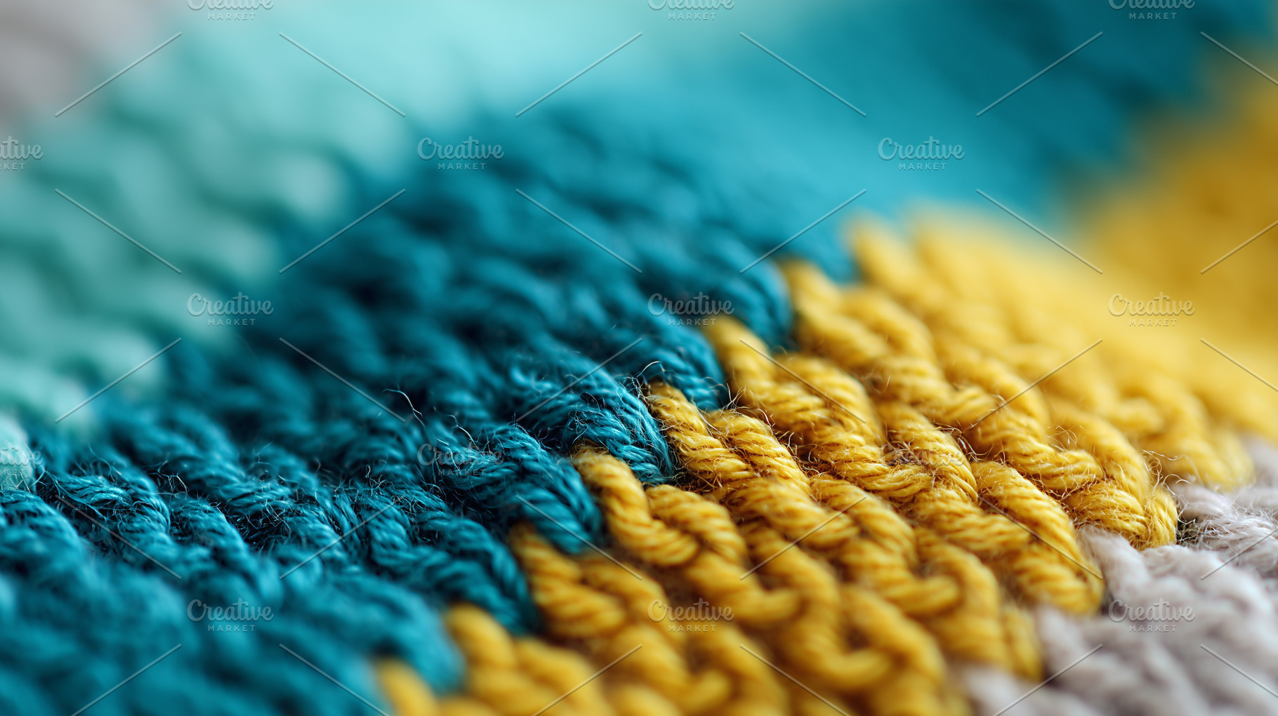Close up on knitted fabric in blue, a Beauty & Fashion Photo by MistyDay