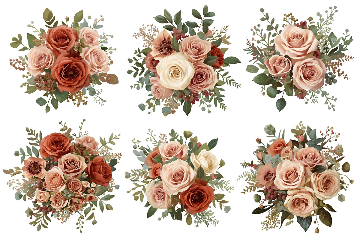 Blush Floral Watercolor Bundle, an Illustration by musafir_fashion (Photo 9 of 13)
