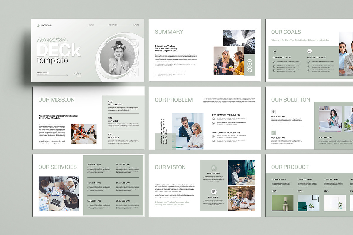 Investor Deck Presentation Template, a Presentation Template by MightyDesign (Photo 1 of 8)