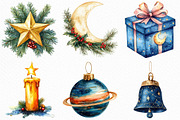 Celestial Christmas Clipart, an Illustration by Craft Nest (Thumbnail 2 of 6)