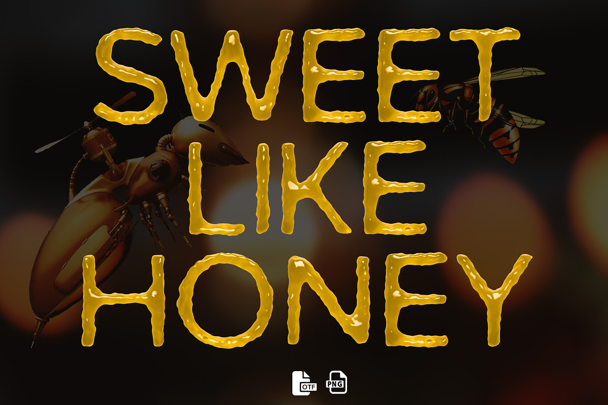 Ms Honey Bitmap Font & PNGs, a Symbol Font by Creative Graphics (Photo 4 of 6)
