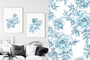 Peonies Line Art, a Decorative Illustration by Anastasia (Thumbnail 2 of 9)