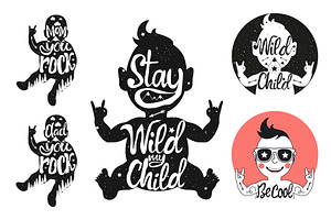 Wild Baby Child 19 prints set