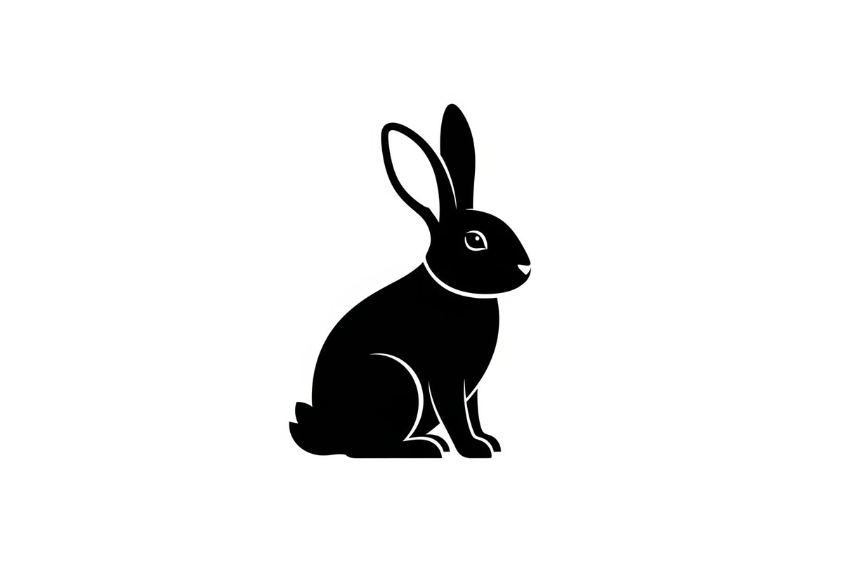 Cute Rabbit Silhouette Vector Bundle, an Illustration by yasushie (Photo 29 of 51)