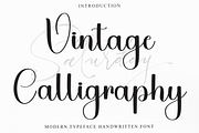 Vintage Calligraphy, a Handwritten Font by InermediaSTUDIO (Thumbnail 1 of 8)