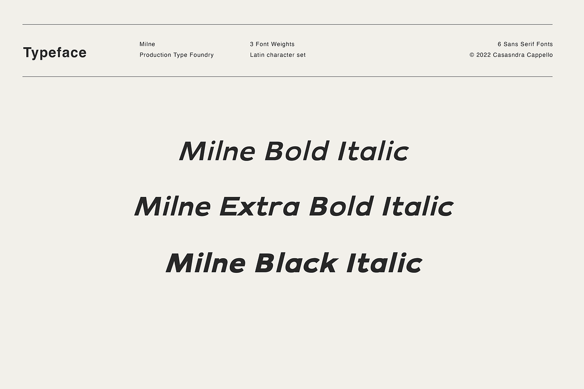 Milne - A Bold Sans Serif, a Sans Serif Font by Cassandra Cappello (Photo 5 of 11)