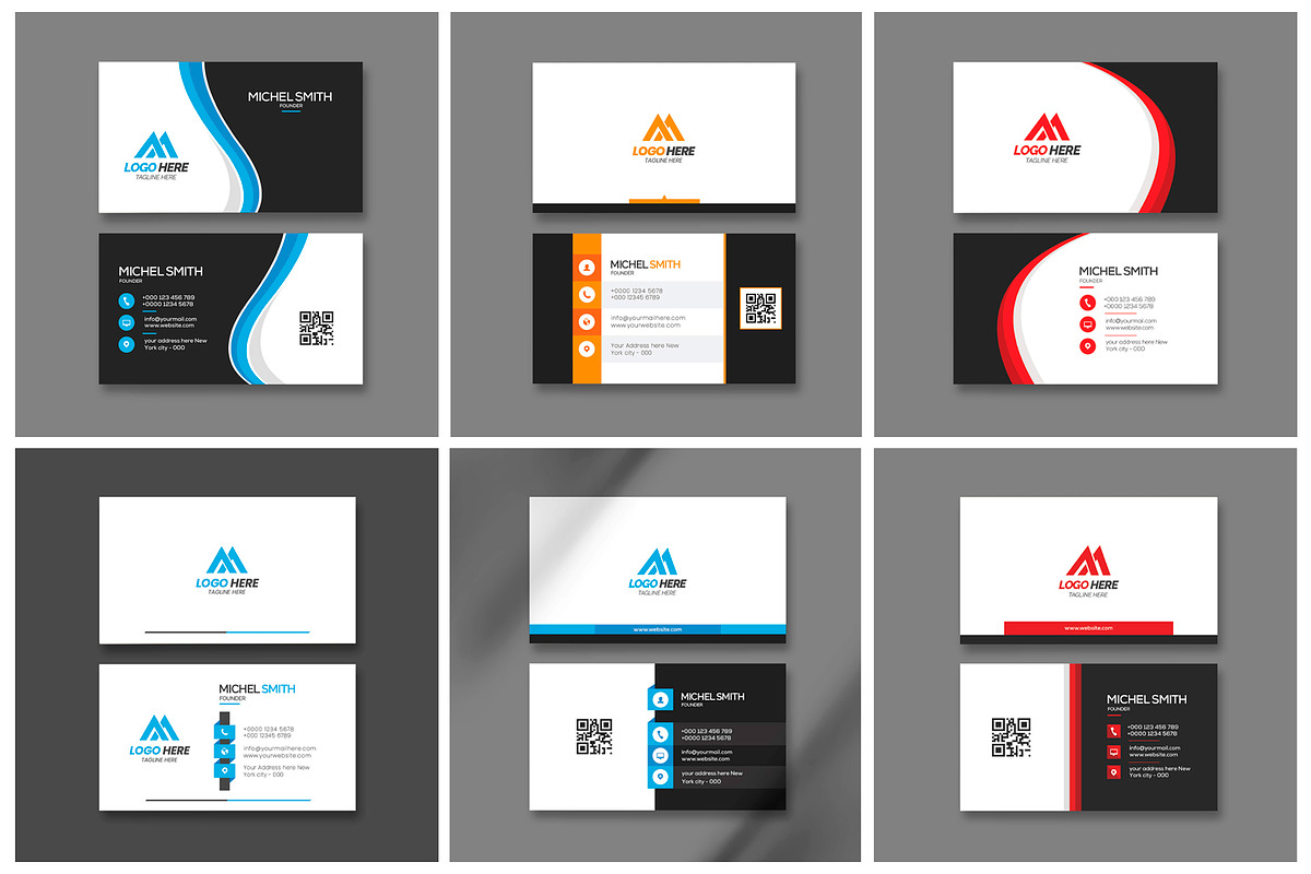 50 Business Cards Mega Bundle, a Business Card Template by Saman Osama (Photo 5 of 10)