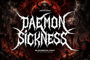 Daemon Sickness | Black Metal Font, a Blackletter Font by Denustudios (Thumbnail 1 of 12)