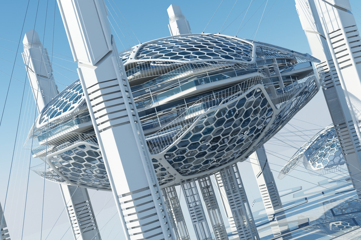 Futuristic Skyscraper HD 16, an Architecture 3D Model by Giimann (Photo 10 of 16)