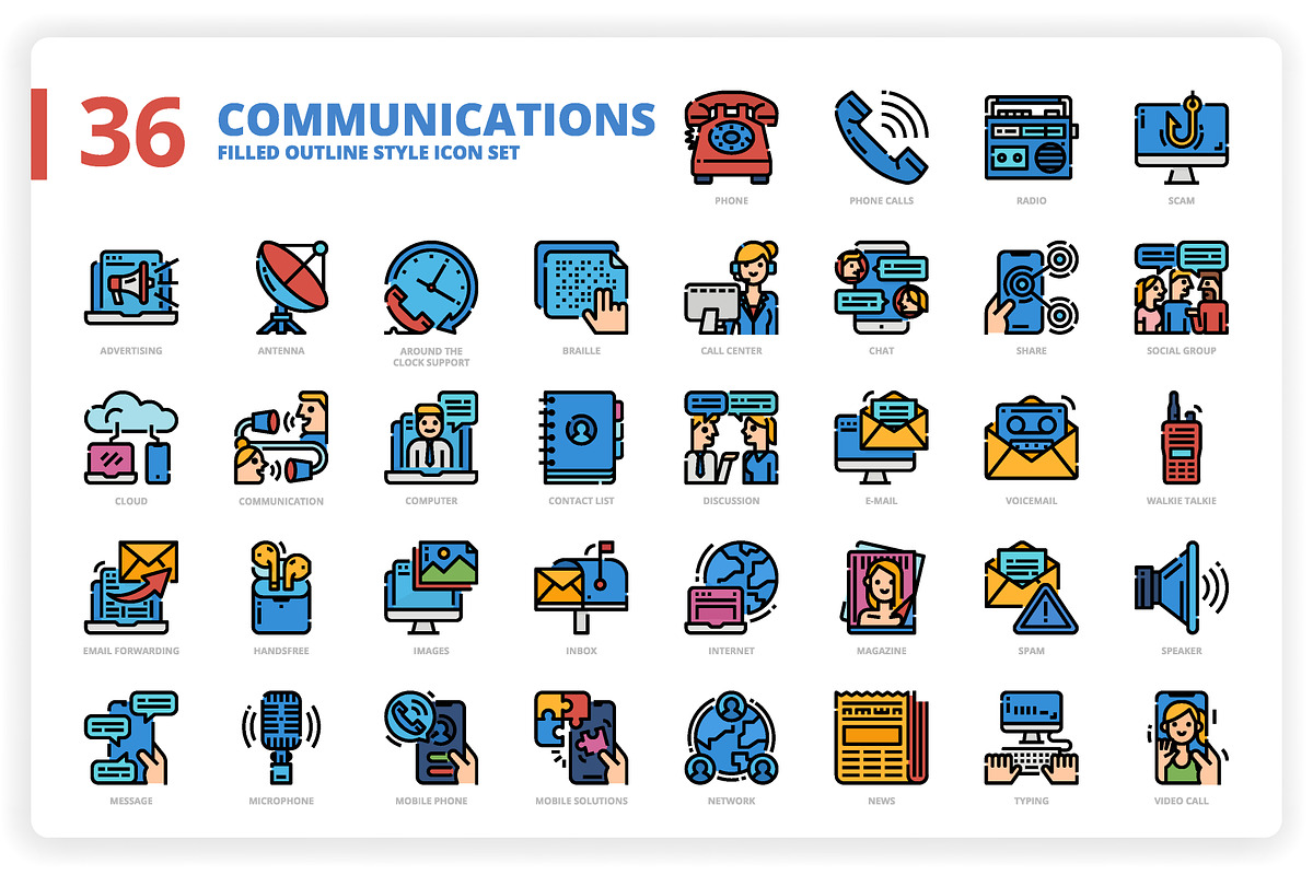 3,600 Icons x3 Styles, an Outline Icon by monkik (Photo 74 of 299)
