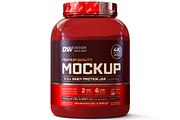 5lb Whey Protein Jar Mockup C2-Pro, a Packaging Mockup by Design Warlord (Thumbnail 1 of 16)