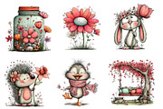 Whimsical Spring Clipart Bundle, an Illustration by Dream Creation (Thumbnail 6 of 6)