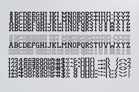 Dezire Stacked - Mirrored Font preview 5