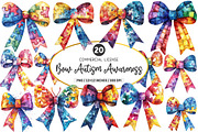 Bow Autism Awareness Png, an Illustration by SinaCreation (Thumbnail 1 of 5)