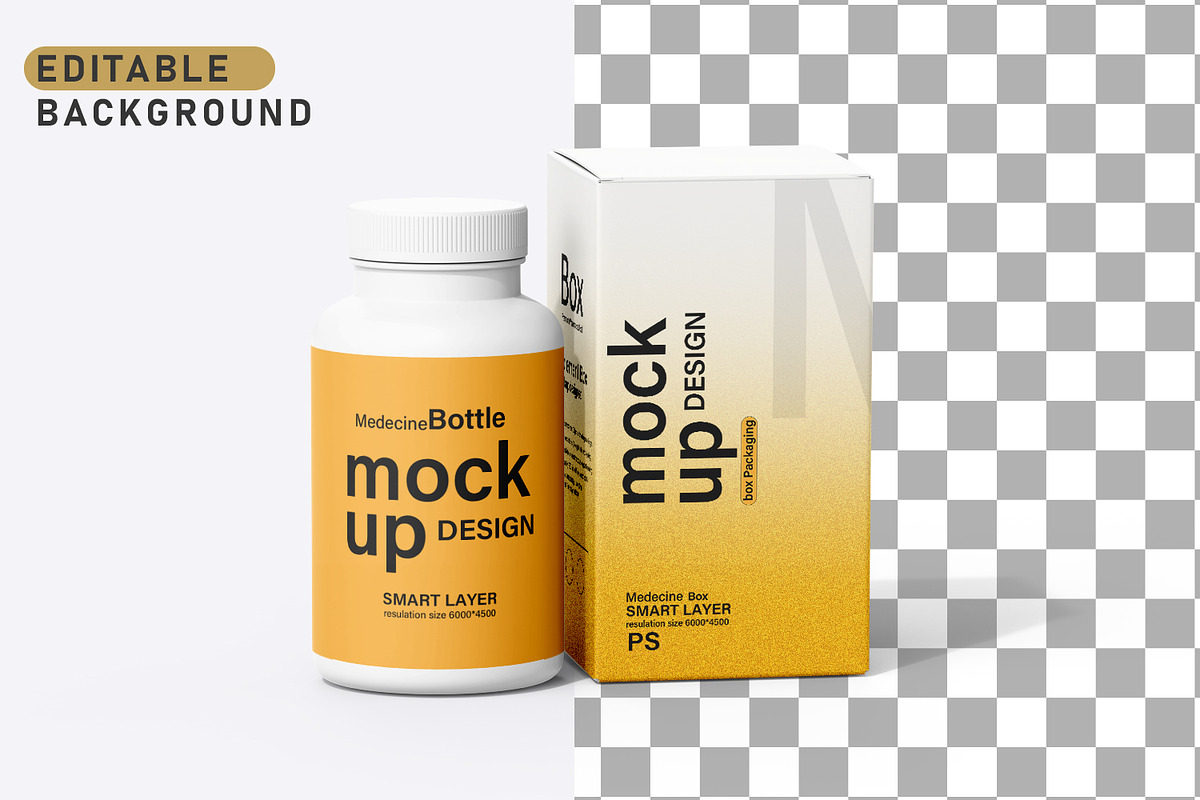 Supplement Bottle Mockup Bundle, a Packaging Mockup by pixelmock (Photo 7 of 35)