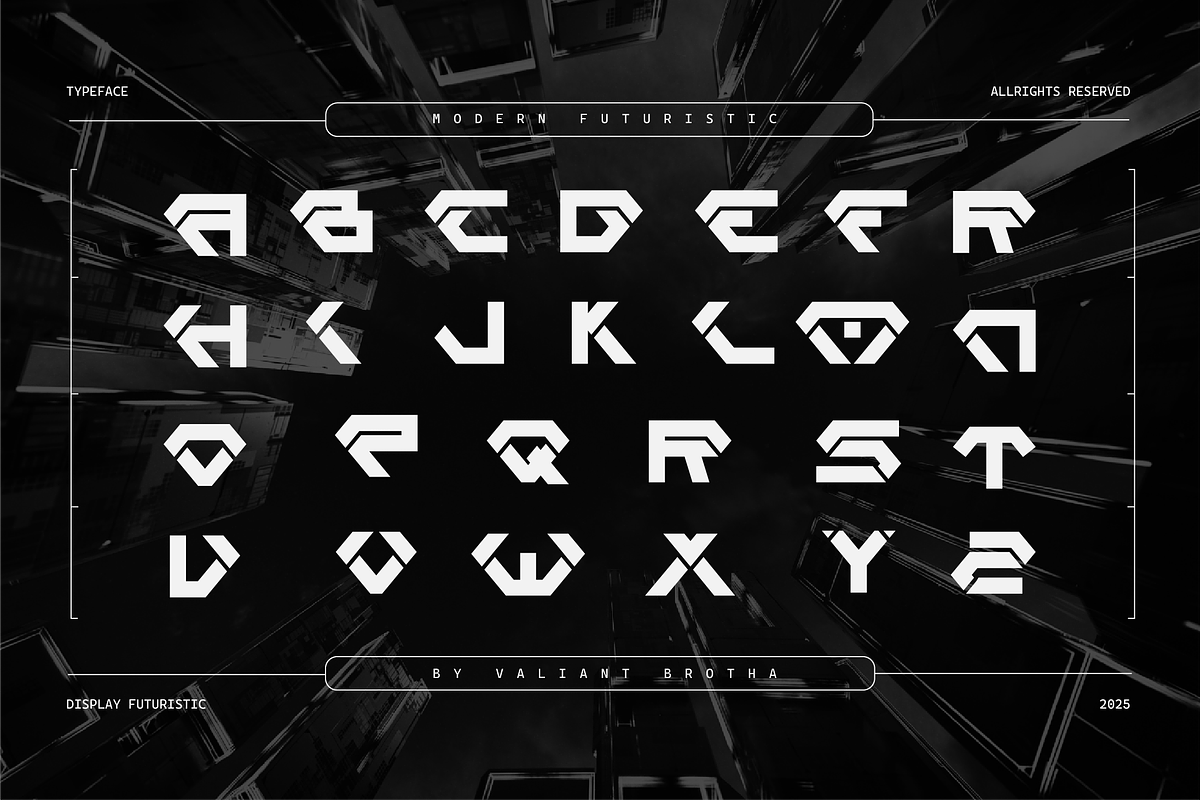 VB Mixow - Futuristic Display Font, a Sans Serif Font by VALIANTBROTHA (Photo 2 of 11)