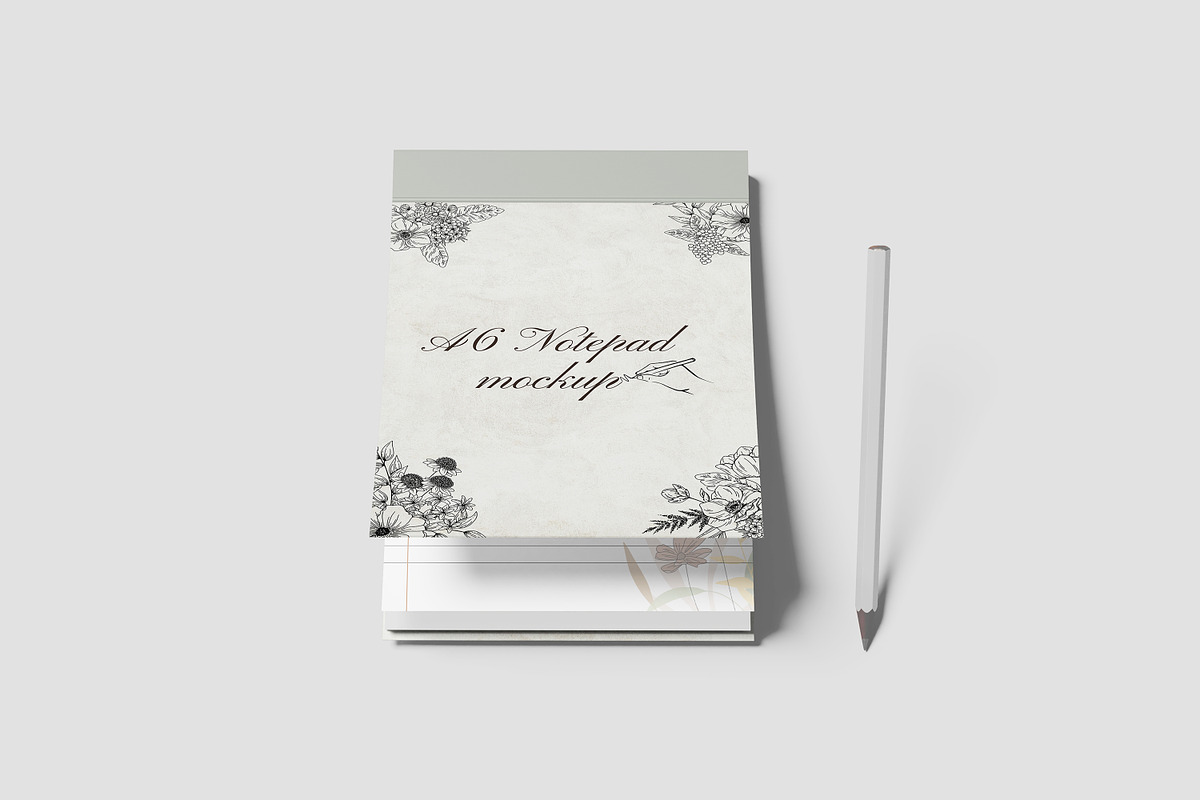 A6 NOTEPAD MOCKUP, a Print Template by NyakBiett (Photo 3 of 11)