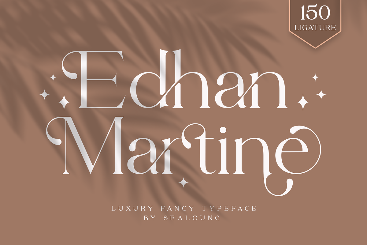 Edhan Martine | 150 Ligatures, a Serif Font by Sealoung (Photo 1 of 18)