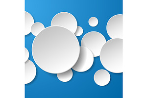 Abstract white paper circles