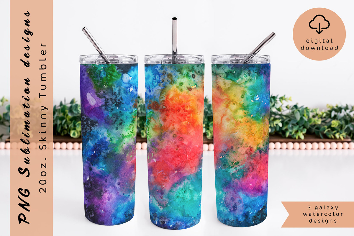 Galaxy sublimation tumbler design, an Object Graphic by AnastasiaWatercolor (Photo 3 of 5)