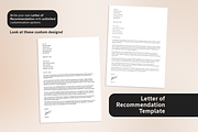 Letter of Recommendation Template, a Print Template by sophiesconcepts (Thumbnail 2 of 4)