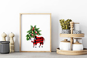 Christmas Plaid Cow, an Illustration by Wow Magic (Thumbnail 2 of 4)
