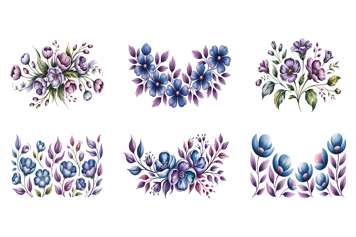Watercolor Wildflower Flower, a Decorative Illustration by ForhadGFX (Photo 10 of 12)