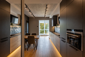 Modern open plan kitchen and dining, an Architecture Photo by wip3out