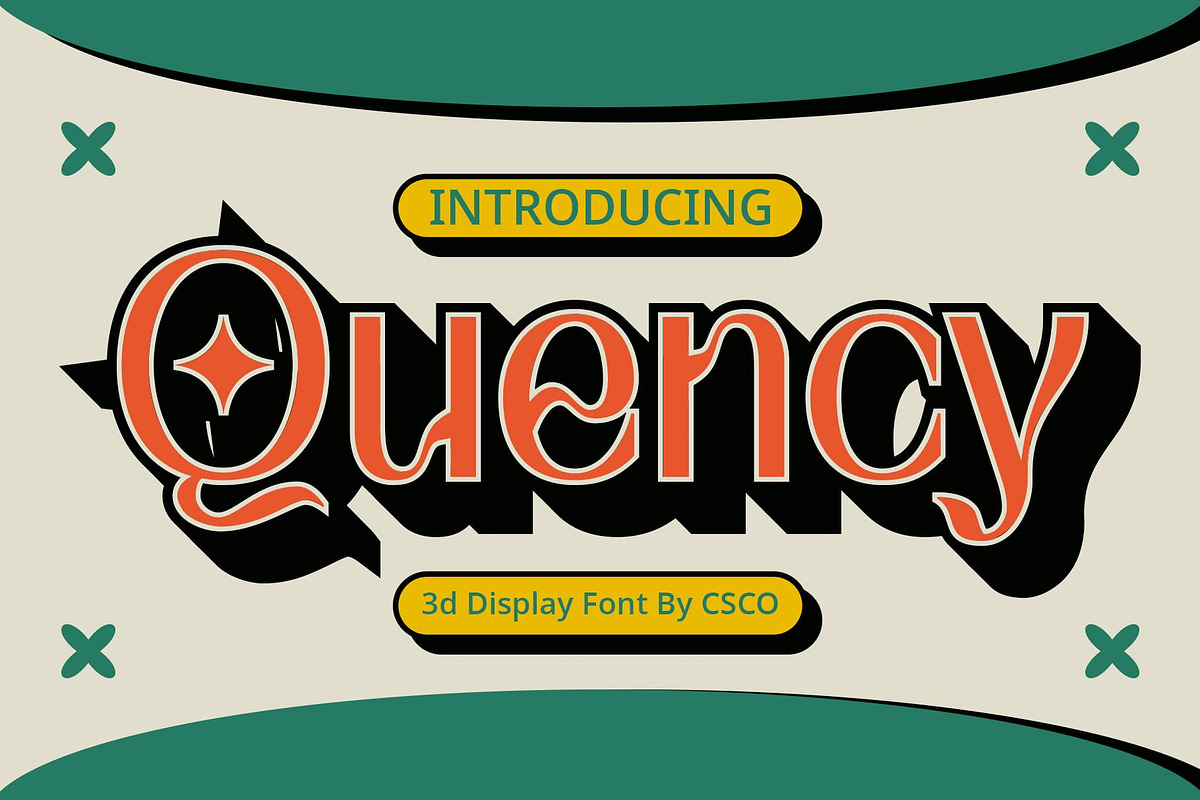 Quency 3D, a Font by Craft Supply Co. (Photo 1 of 8)