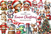Kawaii Vintage Christmas Clipart, an Illustration by CreationArt (Thumbnail 1 of 5)