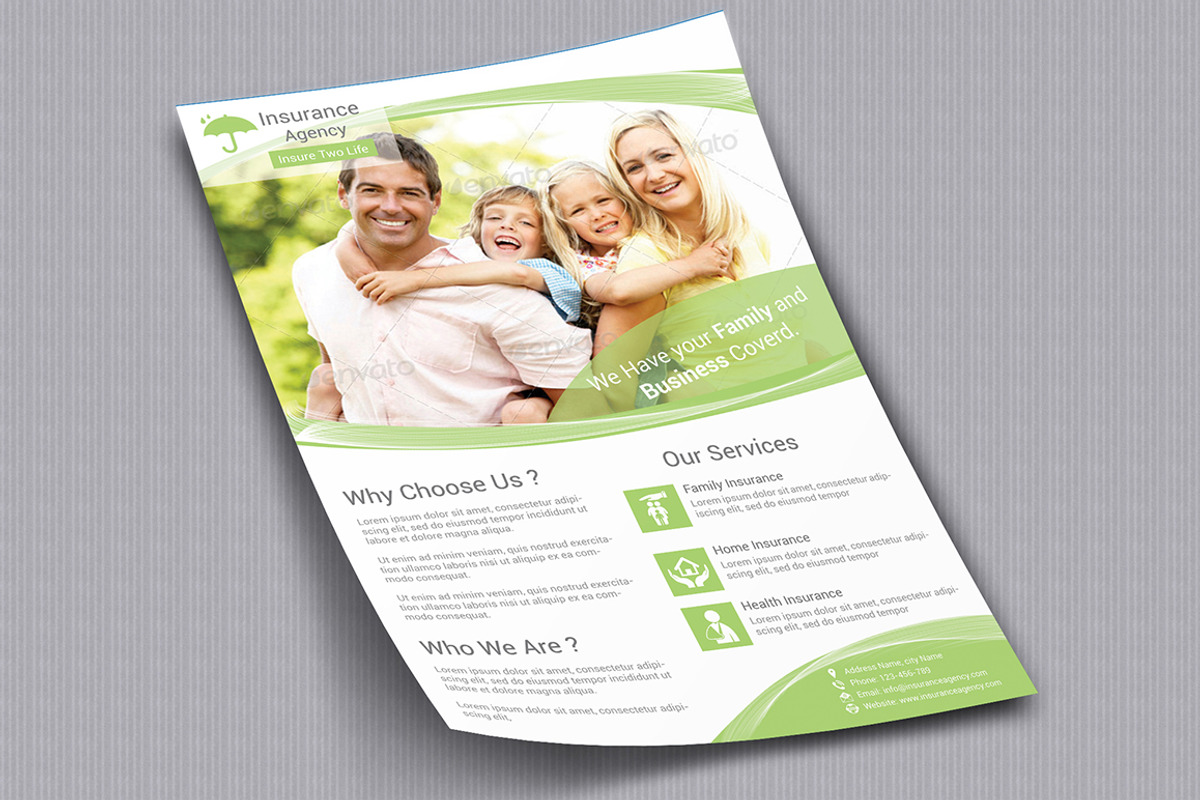 Insurance Flyer Template, a Flyer Template by Creative  designer (Photo 2 of 3)